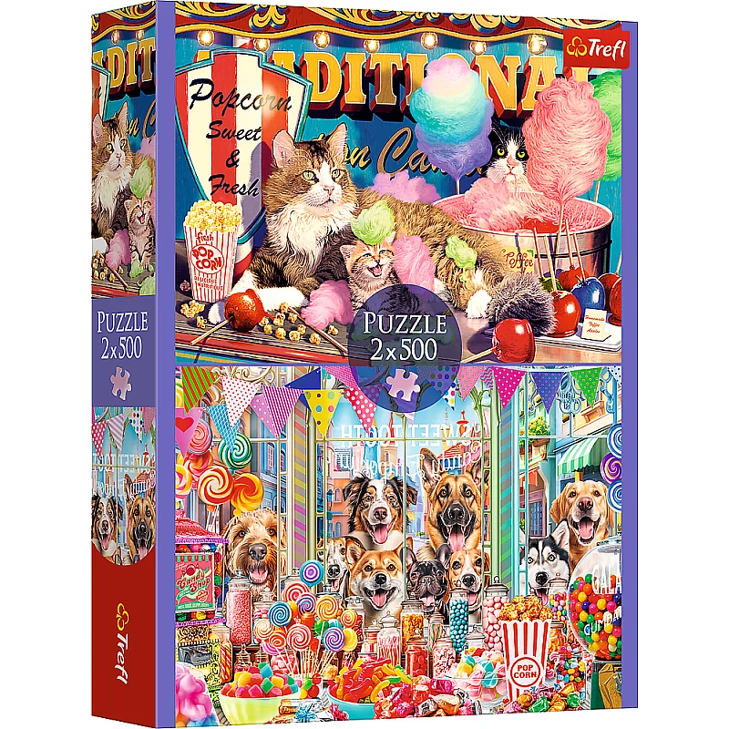 TREFL Pusle komplekt Karvased sõbrad, 2x500 osa TREFL Pusle komplekt Karvased sõbrad, 2x500 osa