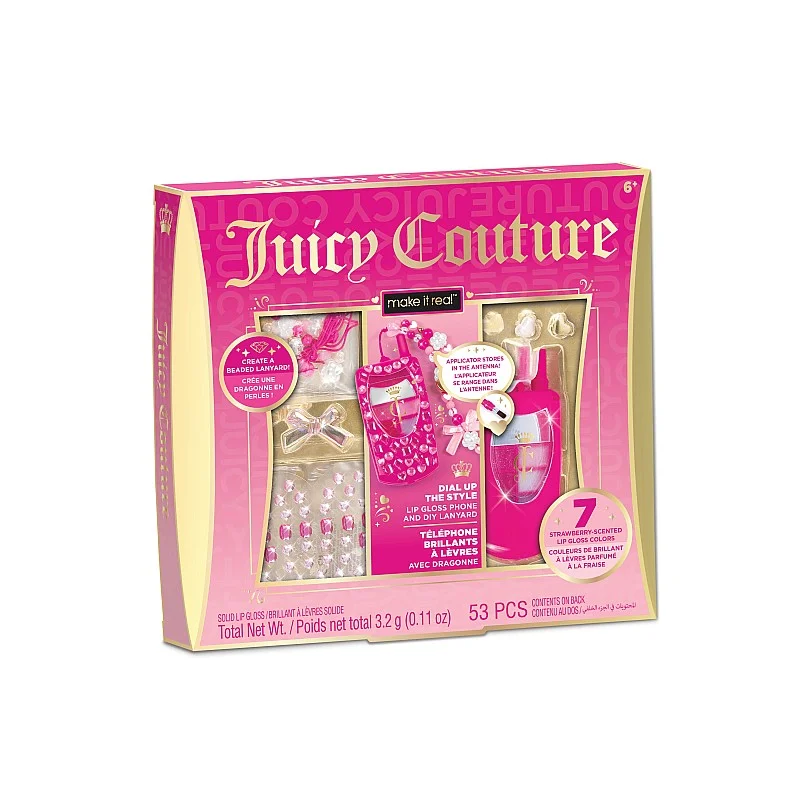 MAKE IT REAL Juicy Couture Stilīgais telefons – lūpu spīdums ar pašgatavotu siksniņu MAKE IT REAL Juicy Couture Stilīgais telefons – lūpu spīdums ar pašgatavotu siksniņu