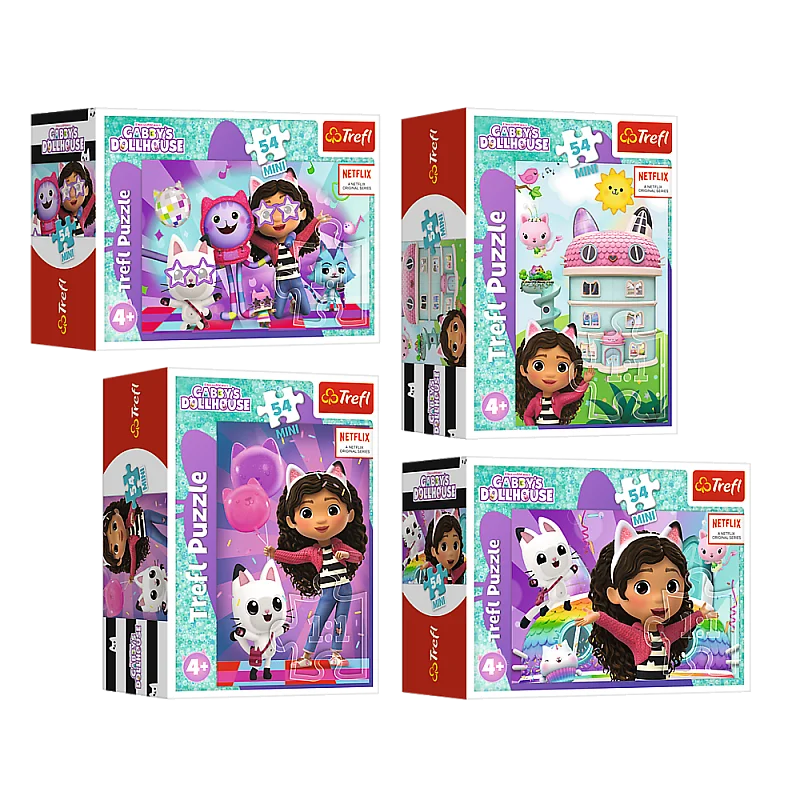 TREFL GABBY´S DOLLHOUSE Mini pusle, 54 osa TREFL GABBY´S DOLLHOUSE Mini pusle, 54 osa
