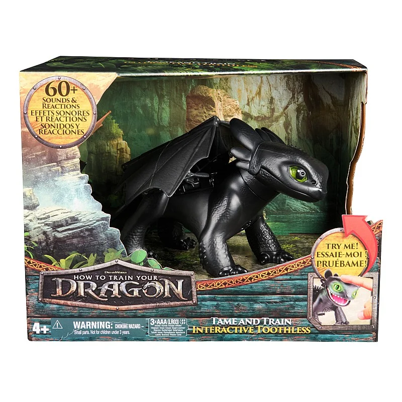 DRAGONS Interaktīvā figūra pūķis Toothless DRAGONS Interaktīvā figūra pūķis Toothless