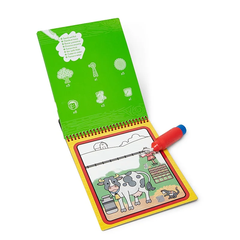 MELISSA & DOUG Ūdens krāsojamā grāmata Water Wow! – Lauku sēta MELISSA & DOUG Ūdens krāsojamā grāmata Water Wow! – Lauku sēta