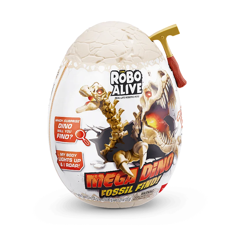 ZURU ROBOALIVE Interaktīvā rotaļlieta Mega dinozauru fosiliju pārsteigums