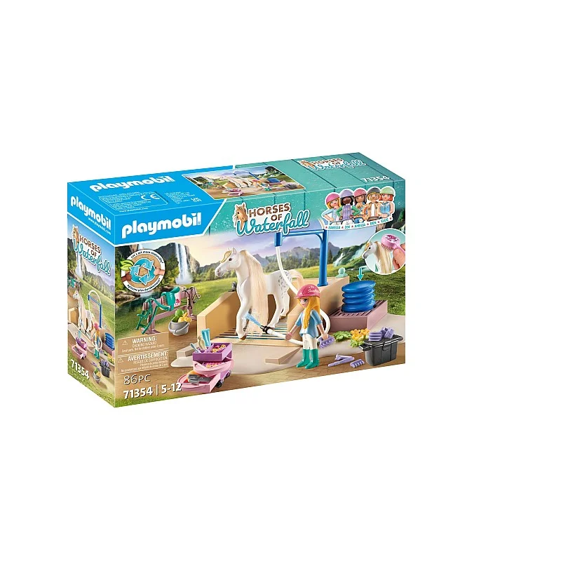 PLAYMOBIL WORLD OF HORSES Mazgāšanas stacija ar Izabellu un Lauveni 71354