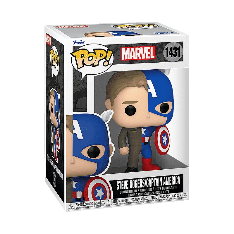 FUNKO POP! Vinilinė figūrėlė: Marvel - Captain America / Steve Rogers (Split)