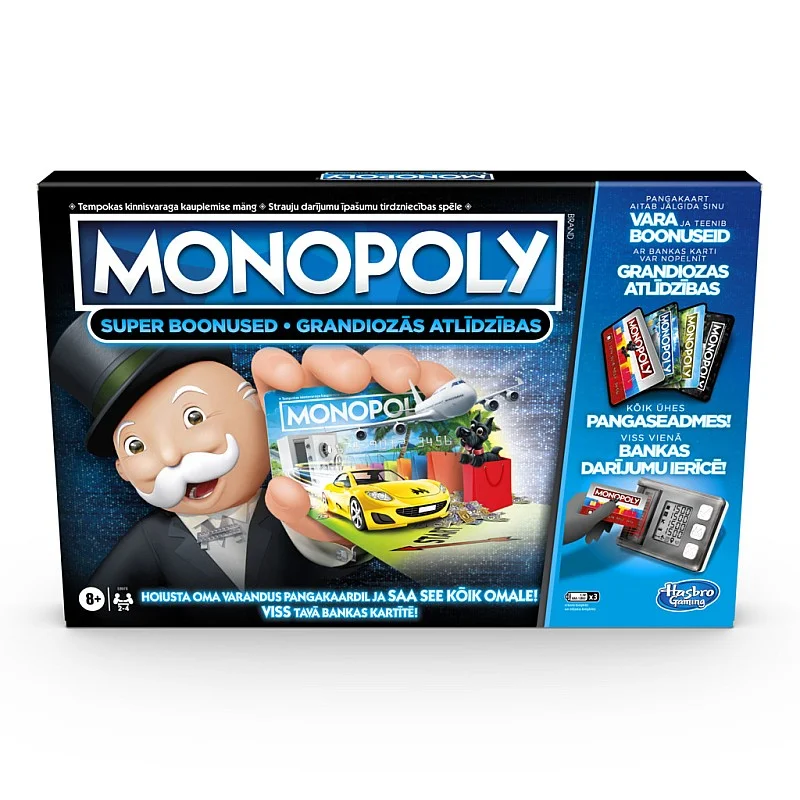 MONOPOLY Board game Super Electronic banking (In Estonian and Latvian lang.) MONOPOLY Board game Super Electronic banking (In Estonian and Latvian lang.)