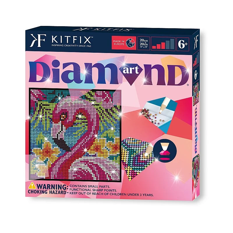KITFIX DIY Deimančiukų menas „Flamingas“ KITFIX DIY Deimančiukų menas „Flamingas“