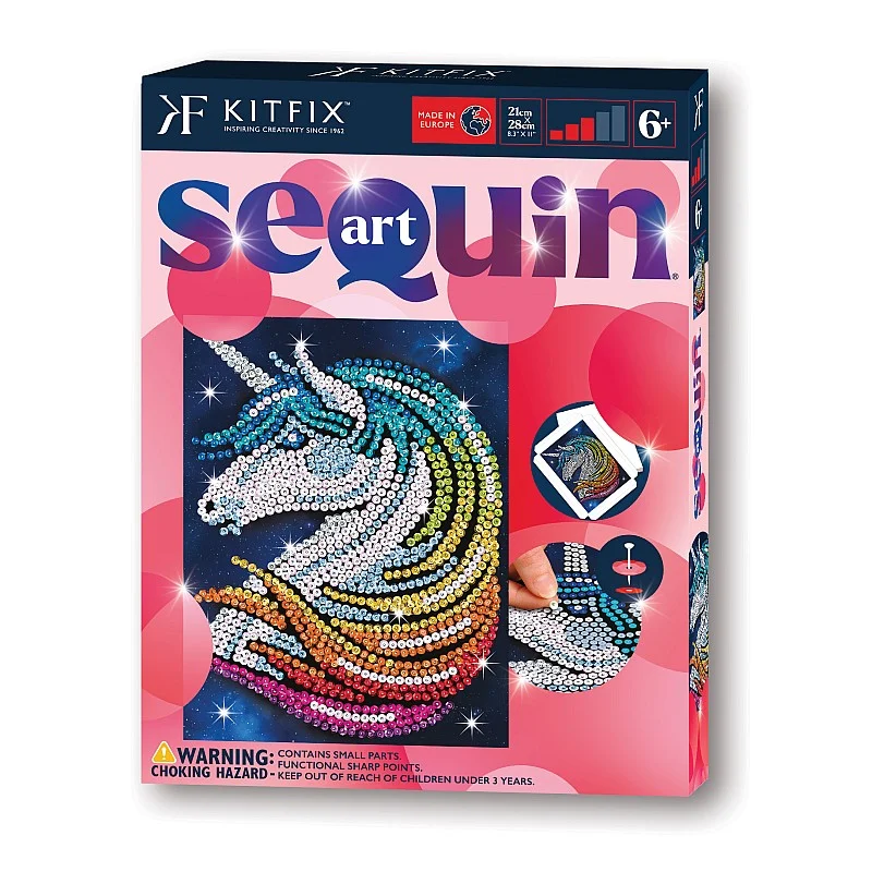 KITFIX DIY „Sequin Art“ raudonasis rinkinys „Vienaragis“ KITFIX DIY „Sequin Art“ raudonasis rinkinys „Vienaragis“