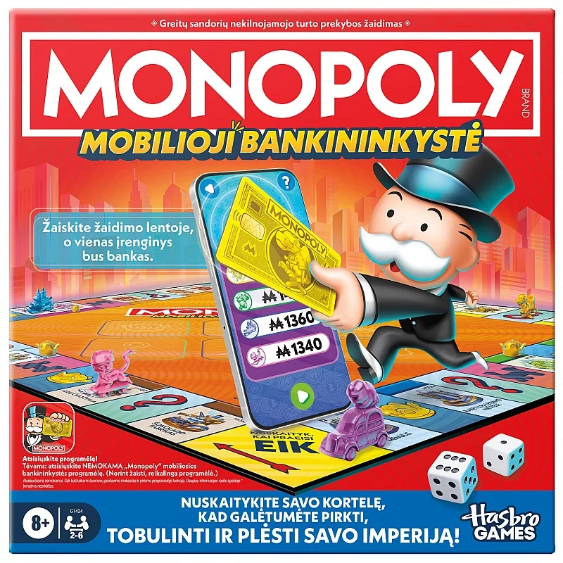 MONOPOLY Board game App Banking (In Lithuanian lang.)