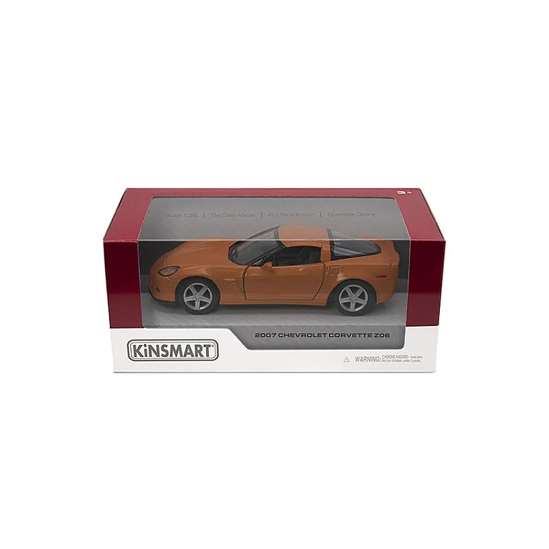 KINSMART Miniatūrais modelis - 2007 Chevrolet Corvette Z06, izmērs 1:36 KINSMART Miniatūrais modelis - 2007 Chevrolet Corvette Z06, izmērs 1:36