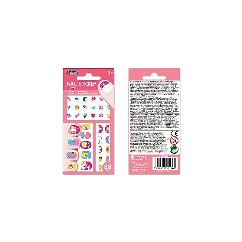 AVENIR Nail stickers Unicorn