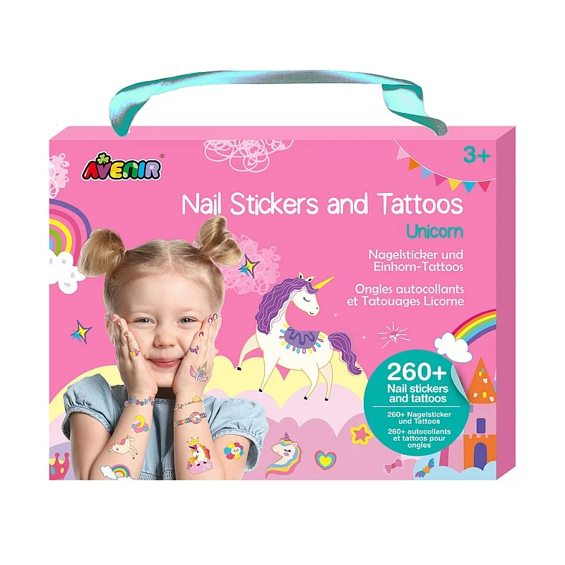 AVENIR Nail Stickers and Tattoos Unicorns