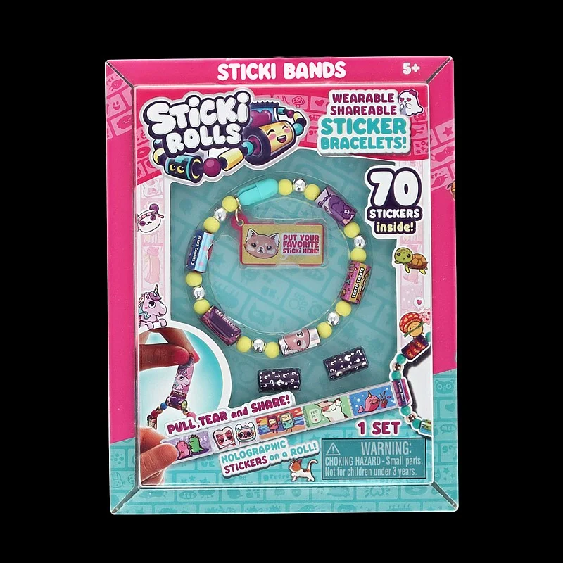 STICKI ROLLS Rokassprādze ar aksesuāriem un uzlīmēm STICKI ROLLS Rokassprādze ar aksesuāriem un uzlīmēm