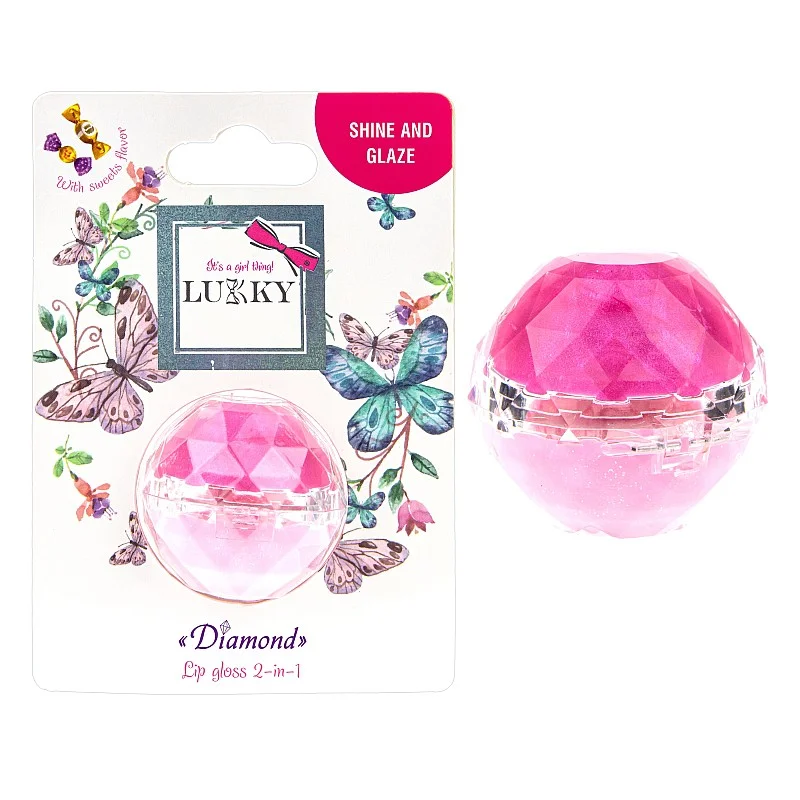 LUKKY 2-in-1 aromatizēts lūpu spīdums ´´Dimants´´ LUKKY 2-in-1 aromatizēts lūpu spīdums ´´Dimants´´
