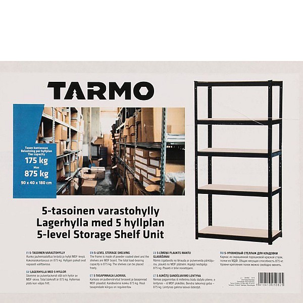 Plauktu sistēma Tarmo Storage 5-līmeņu max875kg