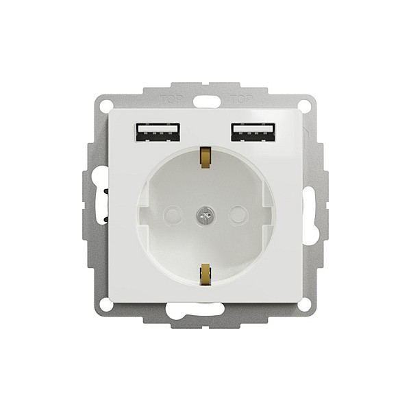 Kont.rozete SEDNA a/z/2xUSB balta