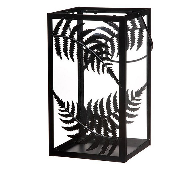 Laterna 4Living Lantern Fern melna 18x18x32cm