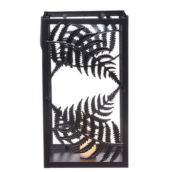 Laterna 4Living Lantern Fern melna 18x18x32cm