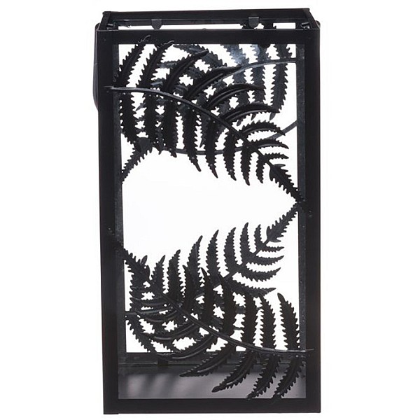 Laterna 4Living Lantern Fern melna 18x18x32cm