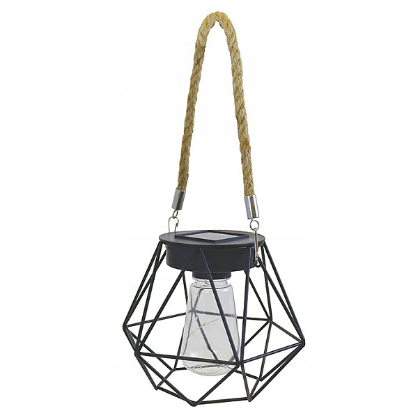 Solārlampa Rombo 15x12x8.5cm piekarama melna /20