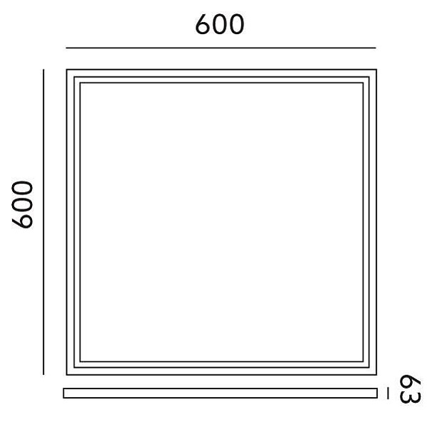 Detaļa rāmis 60x60 CAPRI panelim 63mm