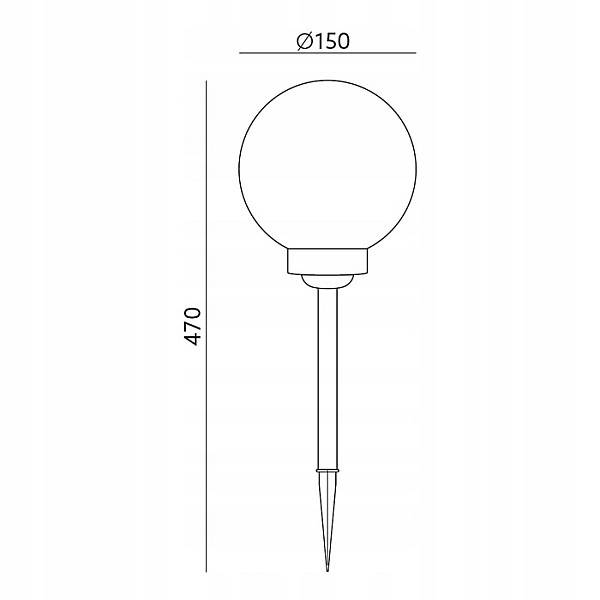 Solārlampa SOLIS 15cm 0.24W/nw 300mAh /12