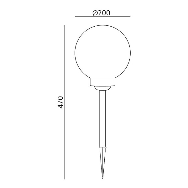 Solārlampa SOLIS 20cm 0.24W/nw 300mAh /8