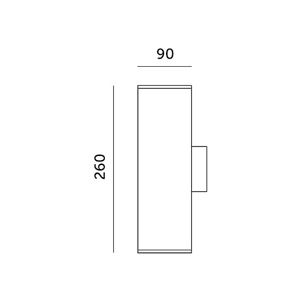 Āra lampa QUERK 4 2xGU10 melna IP54 /10