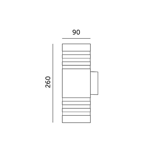 Āra lampa QUERK 5 2xGU10 melna IP54 /10