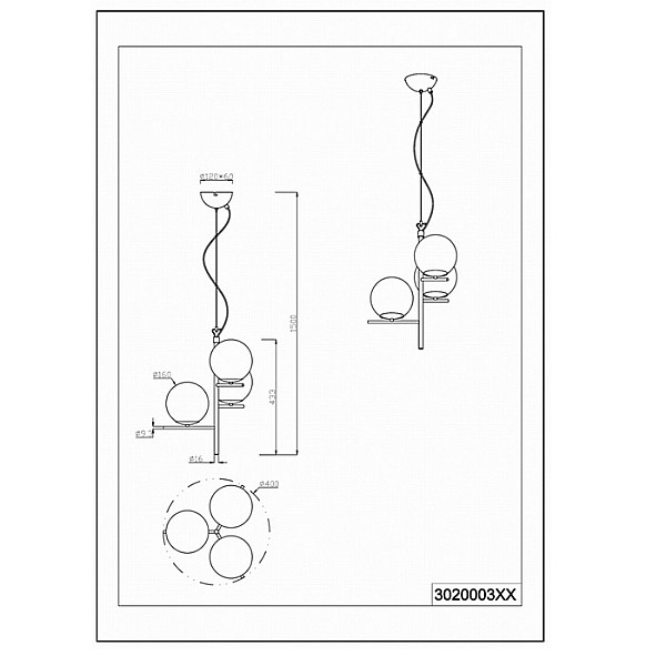 Gr.l.-PURE 3x28W E14 melna