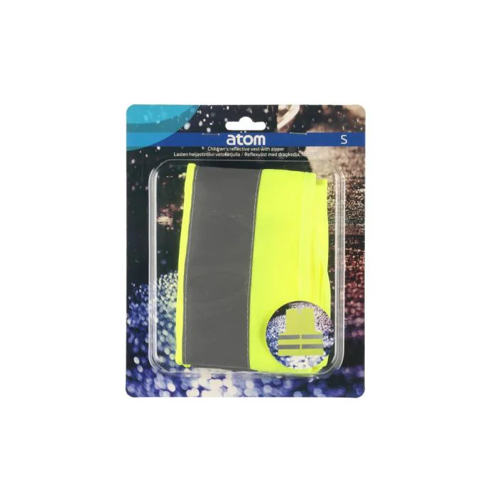 Atstarojošā veste Atom ar rāvējslēdz. dzeltena bērnu S Atstarojošā veste Atom ar rāvējslēdz. dzeltena bērnu S