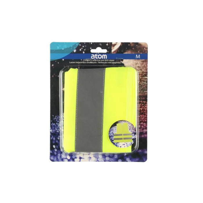 Atstarojošā veste Atom ar rāvējslēdz. dzeltena bērnu M Atstarojošā veste Atom ar rāvējslēdz. dzeltena bērnu M