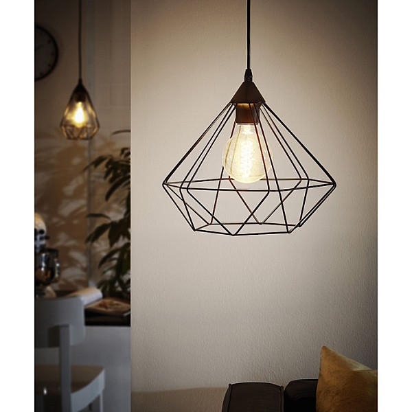 PENDANT LAMP EGLO TARBES BLACK 32.5CM