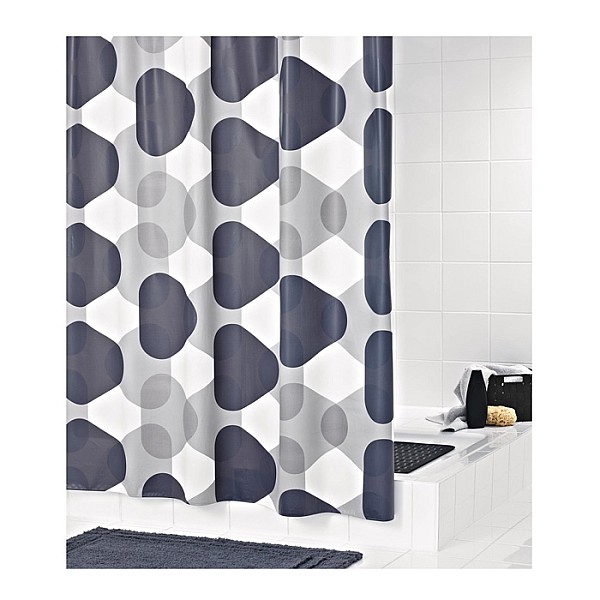 SHOWER CURTAIN 3004307 TRIANGLE GREY