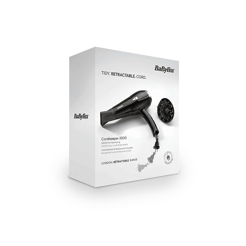 BaByliss Plaukų Džiovintuvas Cordkeeper 2000 D374DE