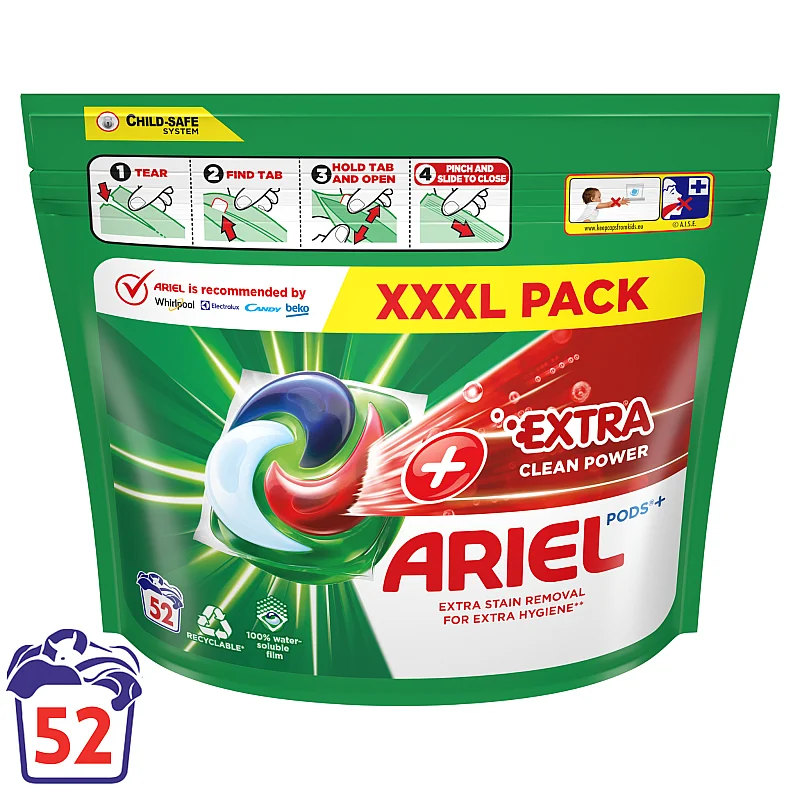 CAPS WASHING ARIEL EXTRA CLEAN 52PCE