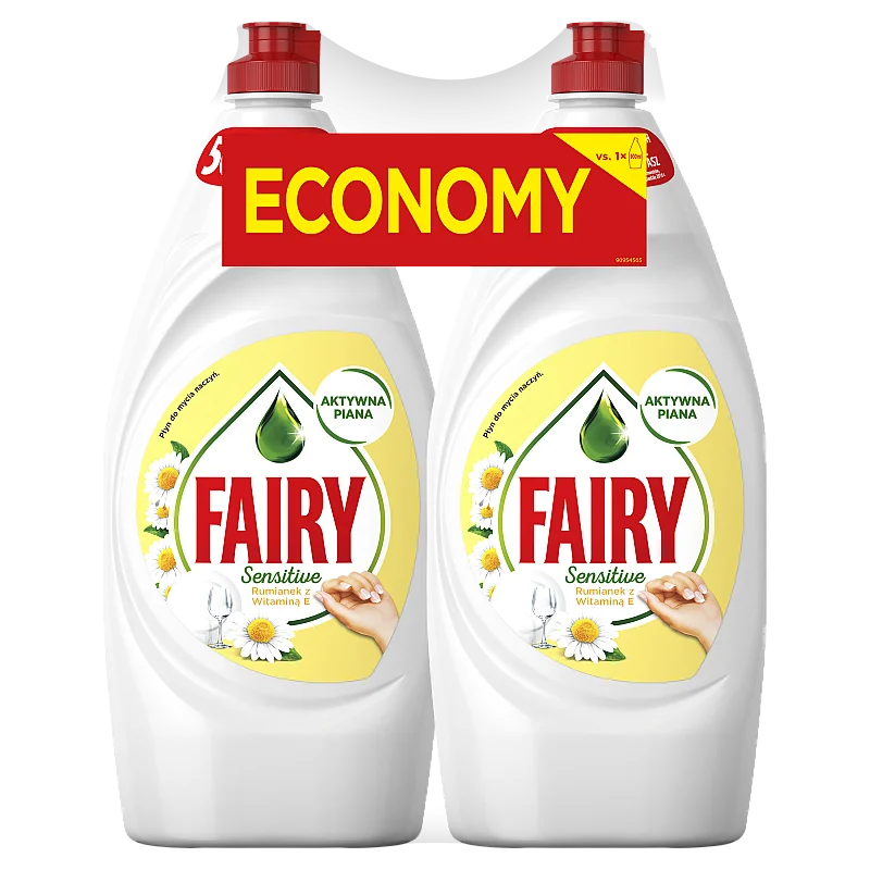 Fairy Trauku Mazgāšanas Līdzeklis Senistive Chamomile & Vitamin E 2 x 900 ml  Fairy Trauku Mazgāšanas Līdzeklis Senistive Chamomile & Vitamin E 2 x 900 ml 