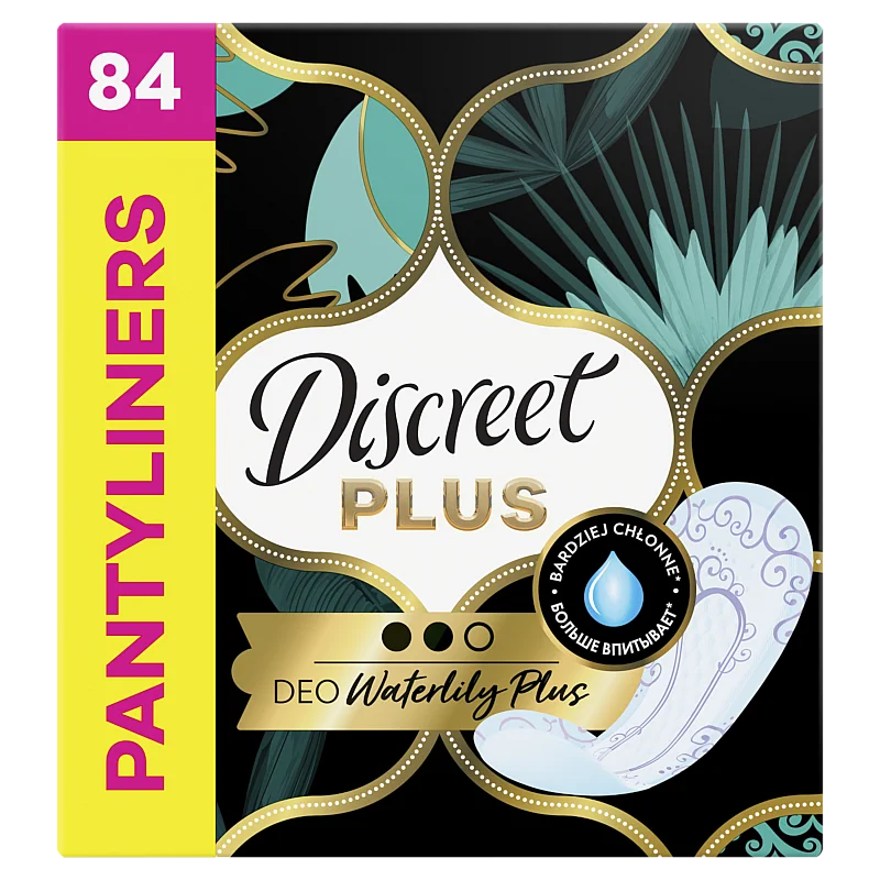 Discreet Protective Waterlily Plus DEO Biksīšu Ieliktnīši, 84 gab