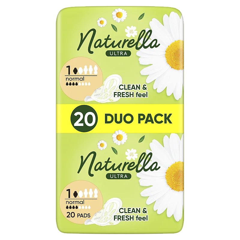 Naturella Ultra Normal Size 1 Higiēniskās Paketes Ar Spārniņiem, 20 gab