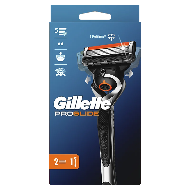 Gillette ProGlide Skuveklis Vīriešiem + 2 Skuvekļa Galviņas