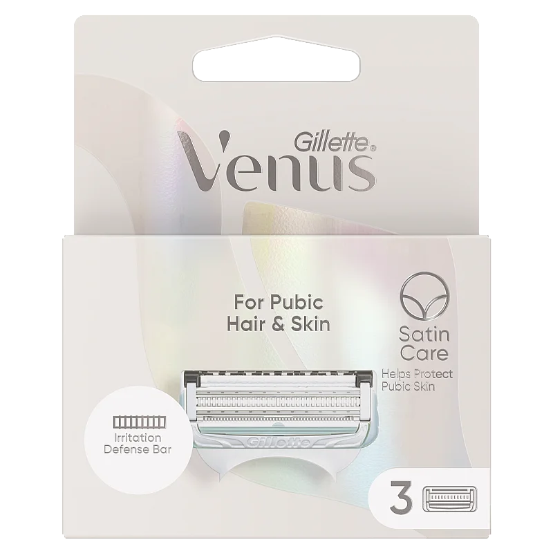 Gillette Venus Satin Care Kaunuma Apmatojumam Un Ādai, Asmeņi Sieviešu Skuvekļiem, 3 gab