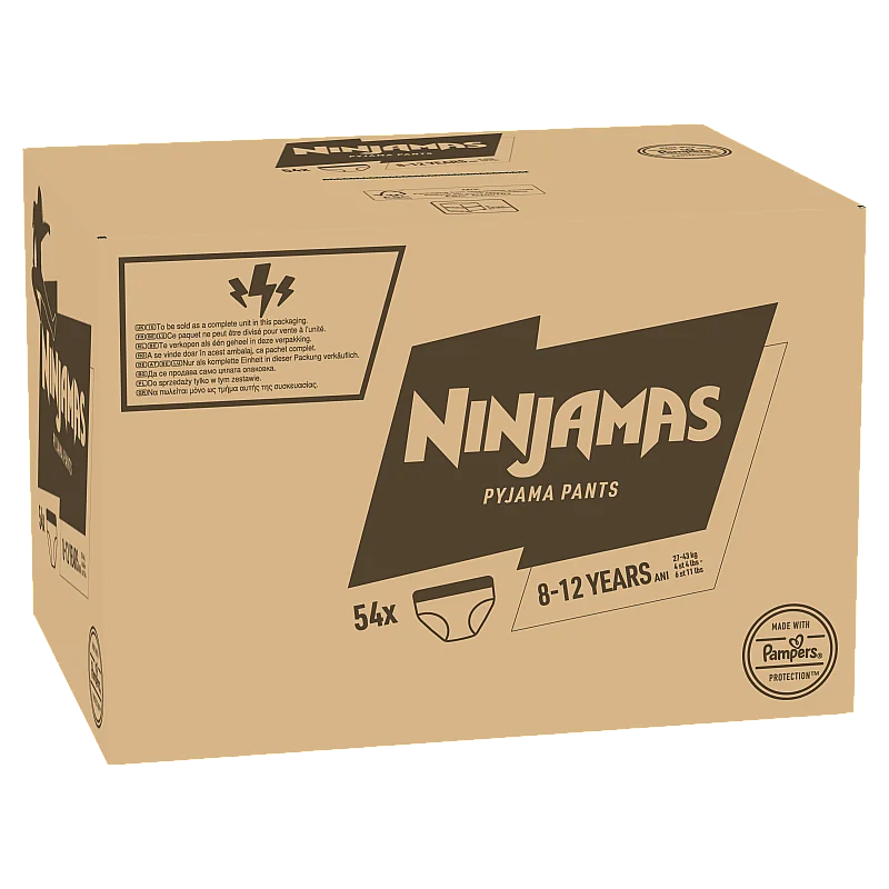 Pampers Ninjamas Pajama Pants Heart, 54 pcs, 27-43 kg