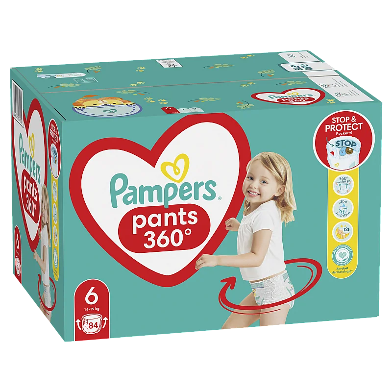 Pampers Pants Size 6, 84 Nappies, 13-19 kg