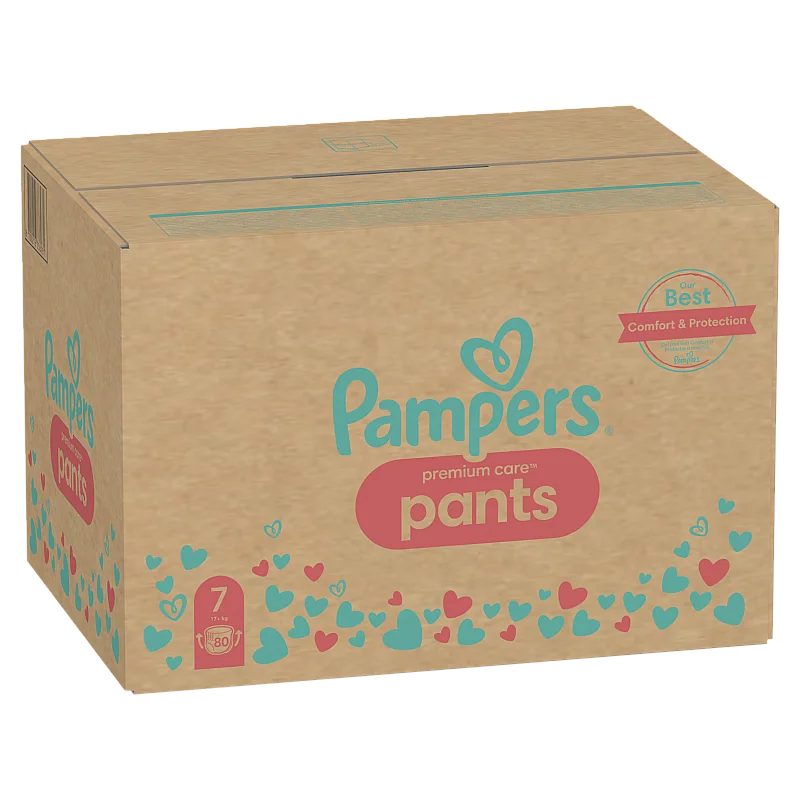 Pampers Premium Care Pants Size 7, 80 Diapers, 17+kg