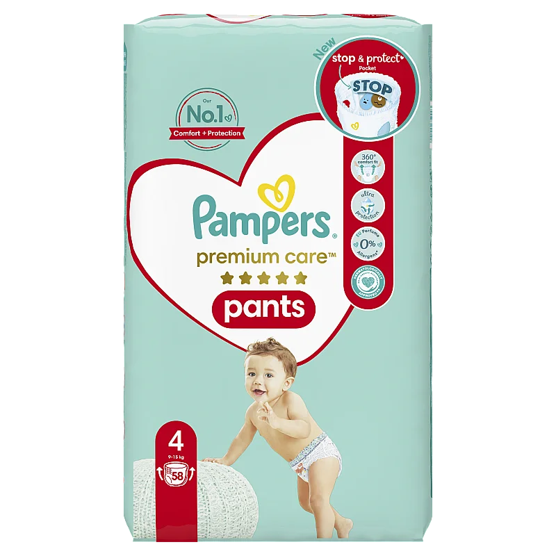 Pampers Premium Care Pants Size 4, 116 Nappies, 9-15kg