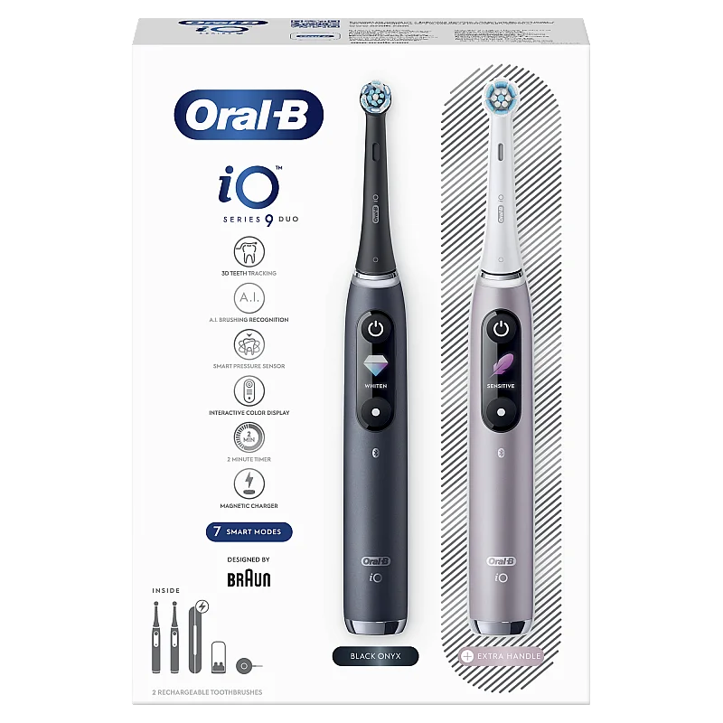iOM9D.2J2.2AD Oral-B iO9 Duo SÄHKÖHAMMASHARJA Black Onyx/ Rose iOM9D.2J2.2AD Oral-B iO9 Duo SÄHKÖHAMMASHARJA Black Onyx/ Rose