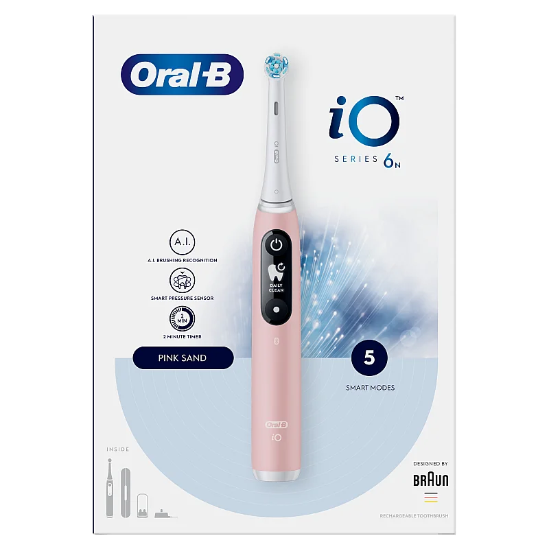 iOM6.1A6.1K Oral-B iO6 SÄHKÖHAMMASHARJA Pink Sand