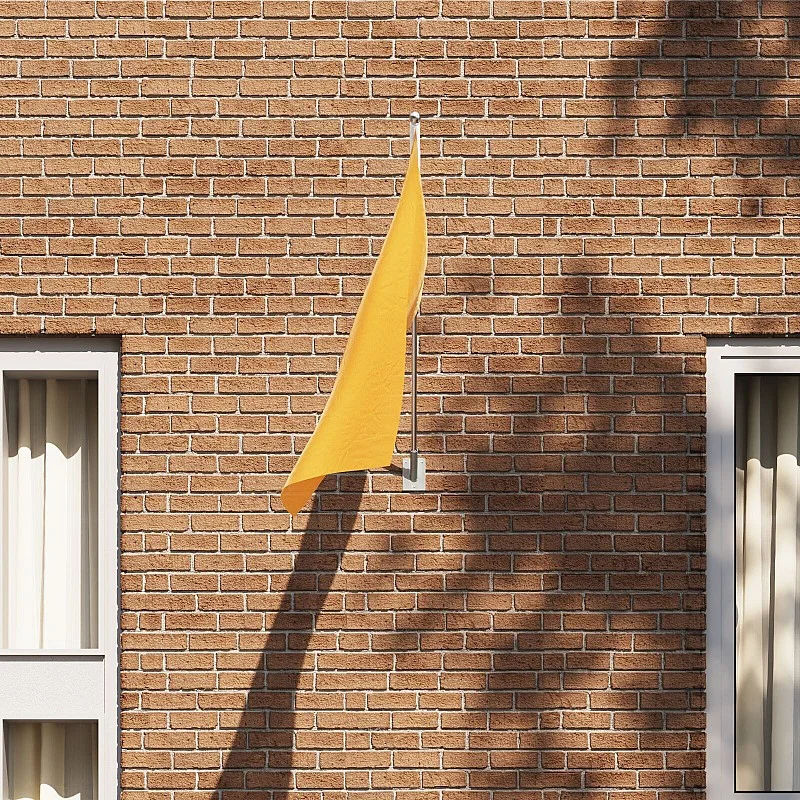 Vėliavos stovas 1 vėliavai, montuojamas ant sienos, sidabrinis plienas