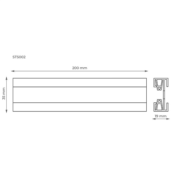 Bėgelis bėginei sistemai DPM X-Line STS002W