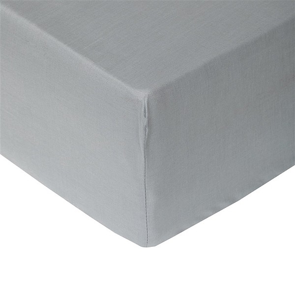 FITTED SHEET POLYCOTTON 140X200+25 GREY