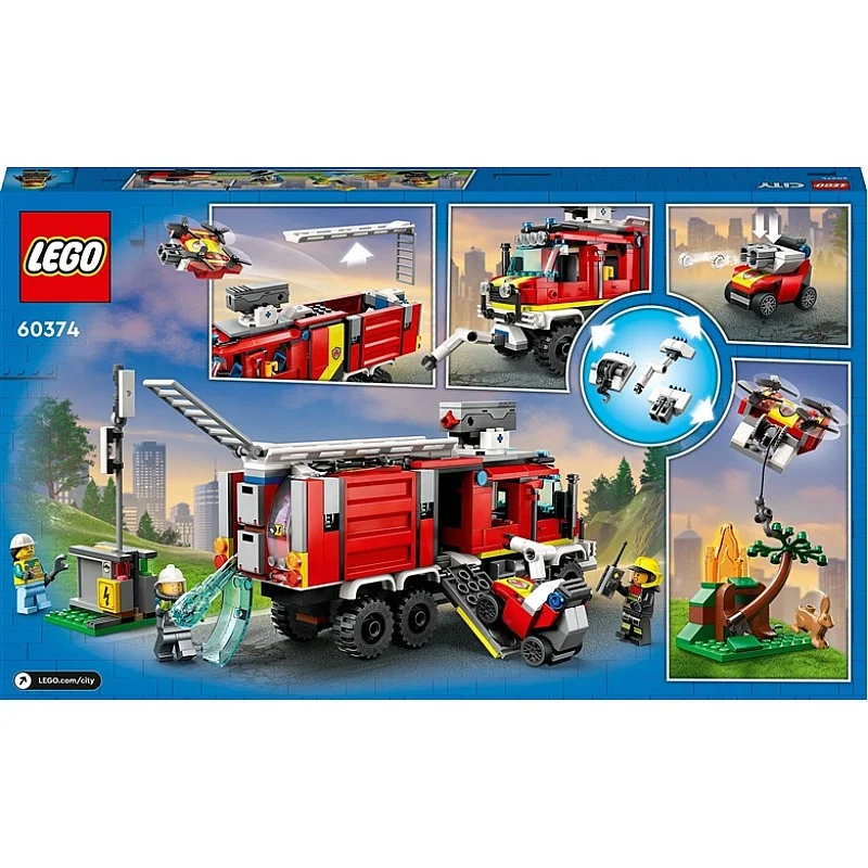 Konstruktorius LEGO Ugniagesių vadavietės sunkvežimis 60374 Konstruktorius LEGO Ugniagesių vadavietės sunkvežimis 60374